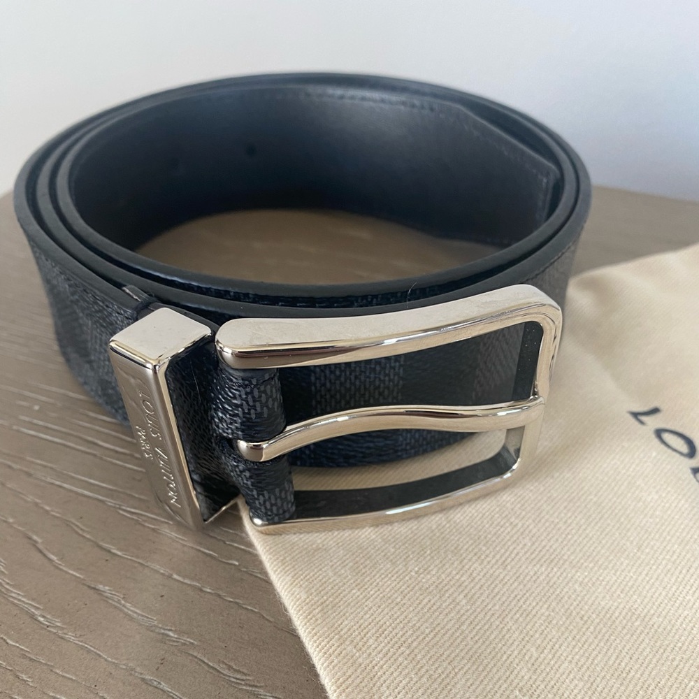 Men’s Louis Vuitton Damien Graphite Belt M9402